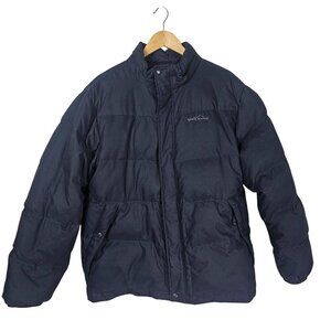 Eddie Bauer Mens Goose Down Puffer Jacket Sz L Dark Green EB550 Fill Gorpcore
